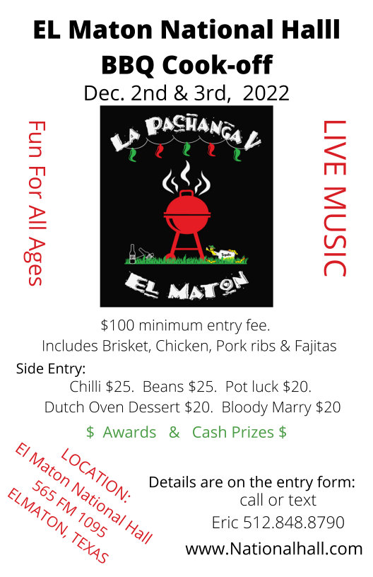 El Maton National Hall BBQ Cook-Off