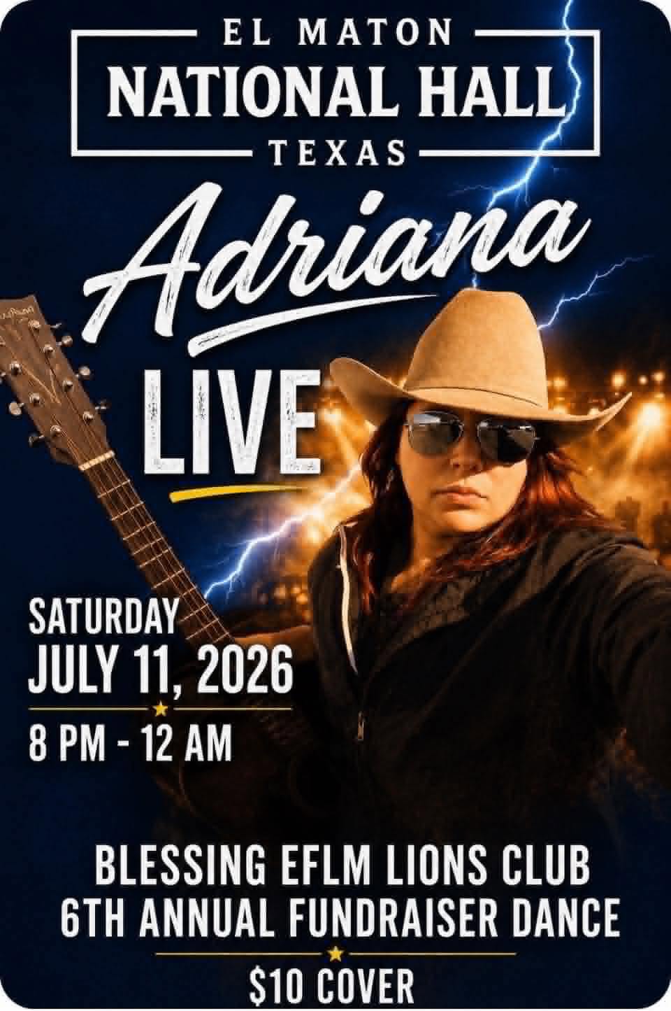 Blessing EFLM Lions Club Fundraiser - Sat, July 11th - 8pm to Midnight
