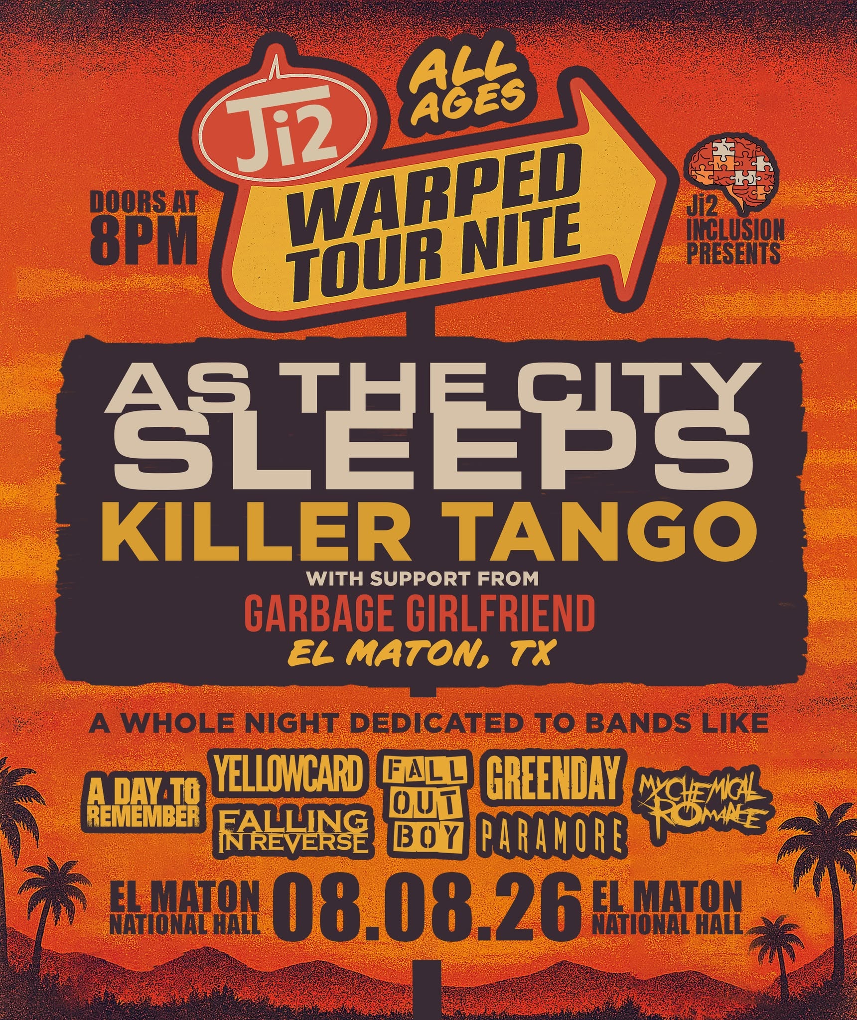 Warped Tour Nite - August 8th, 2026 - 8 pm